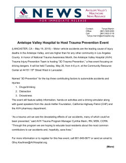 Press Release - Antelope Valley Hospital