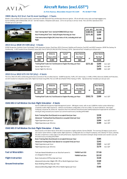 Rate Sheet - AVIA Aircraft