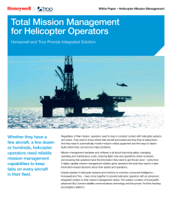 Total Mission Management for Helicopter Operators