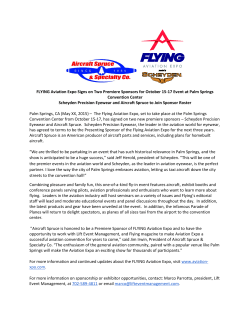 FLYING Aviation Expo Signs on Two Premiere Sponsors for October