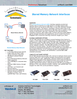 Shared Memory Network Interfaces - Avionics Interface Technologies