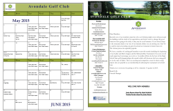 JUNE 2015 Avondale Golf Club May 2015