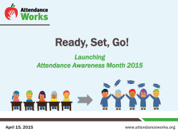 Ready, Set, Go! Launching Attendance Awareness Month 2015