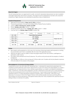 AWCA SAT Scholarship Class Application Form 2015