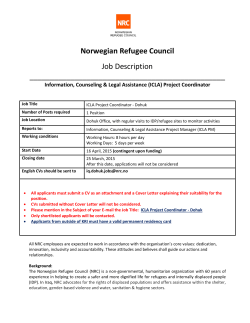 Norwegian Refugee Council Job Description