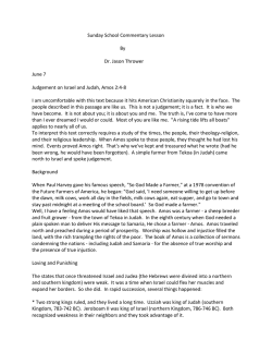 June 7 Judgement on Israel and Judah, Amos 2:4-8