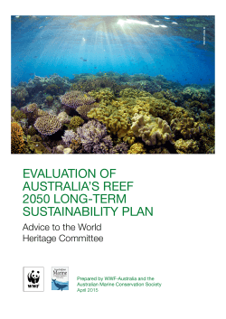 evaluation of australia`s reef 2050 long-term sustainability plan