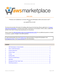 AWS Marketplace Seller Guide
