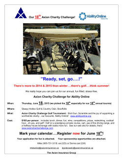 Golf Notice - Axion Charity Challenge