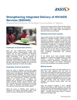 Strengthening Integrated Delivery of HIV/AIDS