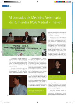 VI Jornadas de Medicina Veterinaria de Rumiantes IVSA Madrid
