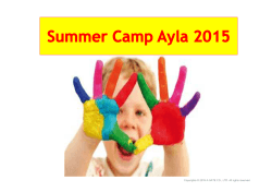 Summer Camp Ayla 2015 pamphlet ãµãã¼ã­ã£ã³ãã®ç¥ãã