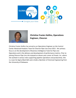 Christine Frazier-Hollins, Operations Engineer, Chevron