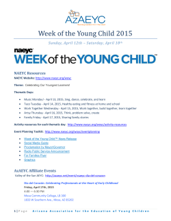 Week of the Young Child 2015 - Arizona Association for the