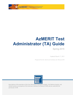 AzMERIT Test Administrator (TA) Guide