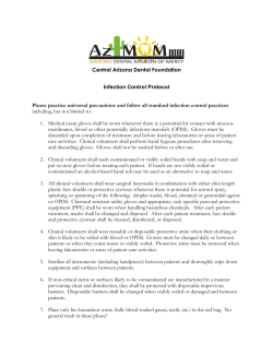 Central Arizona Dental Foundation Infection Control Protocol Please