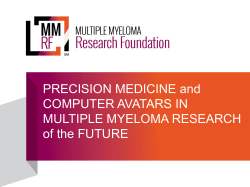 Mary MMRF Precision Medicine Initiatives