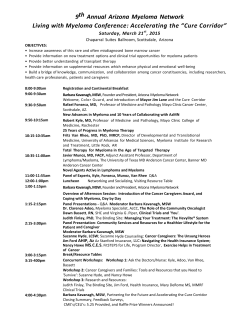 LWM Conference Agenda - Arizona Myeloma Network