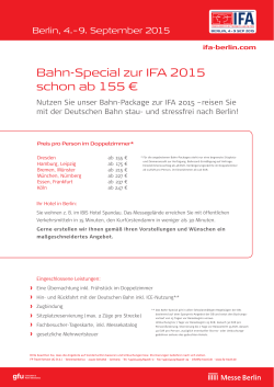 IFA 2015 Bahn Special Inland