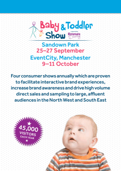 Show Brochure - Baby and Toddler Shows