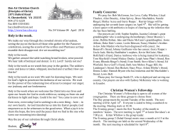 April Newsletter - Bon Air Christian Church