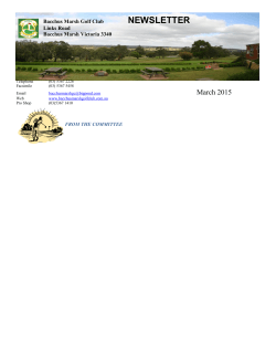 NEWSLETTER - Bacchus Marsh Golf Club