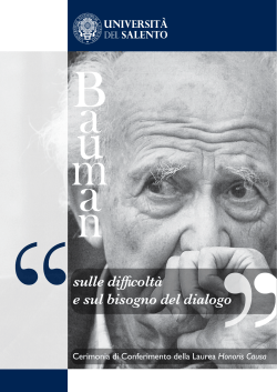 Zygmunt Bauman - UniversitÃ  del Salento