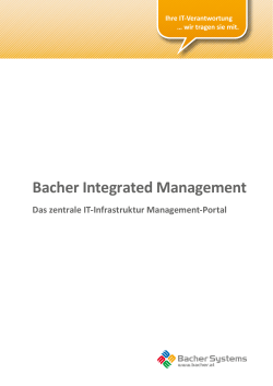 BIM Datenblatt - Bacher Systems