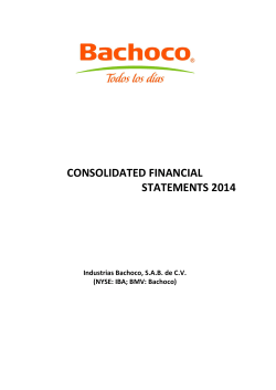 CONSOLIDATED FINANCIAL STATEMENTS 2014