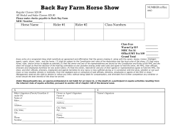 Entry Form - Back Bay Farm