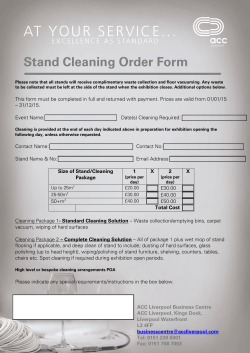 Stand Cleaning Order Form