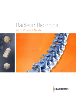 Bacterin Biologics Catalog