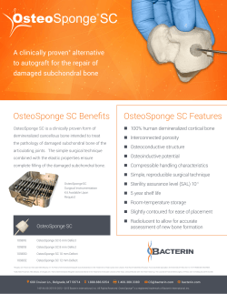 OsteoSponge SC Brochure