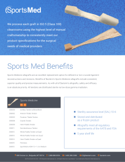 Sports Medicine Brochure