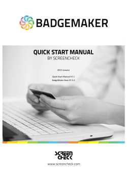 2015 January Quick Start Manual V1.1 BadgeMaker Base V1.3.2