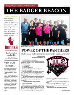 April 30, 2015 - Badger Region