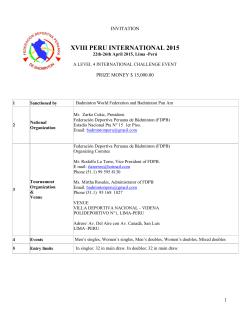 XVIII PERU INTERNATIONAL 2015
