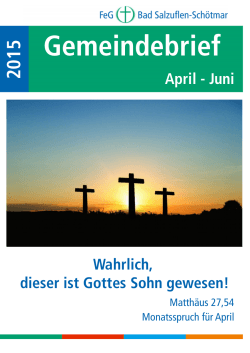 Gemeindebrief April-Juni 2014 - FeG Bad Salzuflen