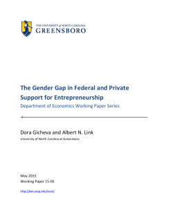The Gender Gap in Federal and Private Support for Entrepreneurship