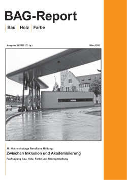 BAG-Report_2015-01 - BAG Bau Holz Farbe