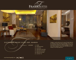 our e-brochure - Fraser Suites Seef, Bahrain