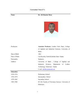 1 Curriculum Vitae (CV) Name Dr. Ali Elnaeim