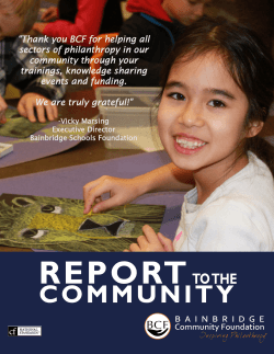 2014 Annual Report - Bainbridge Community Foundation