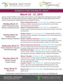 View Women`s Empowerment Week schedule