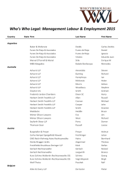 Who`s Who Legal: Management Labour