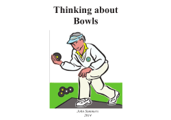 Thinking about Bowls - Balerno Bowling Club