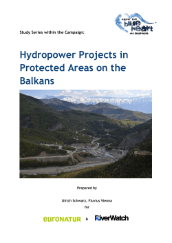 Hydropower Projects in Protected Areas on the Balkans