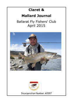Claret & Mallard Journal April 2015