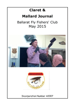 Claret & Mallard Journal May 2015