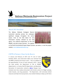 March 2015 - Ballona Wetlands Restoration Project